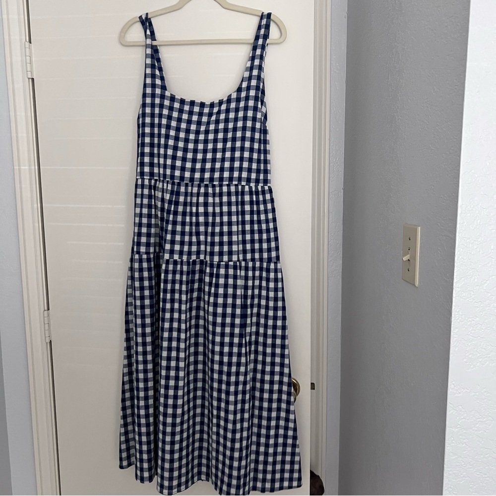 2X Blue Ava and Viv Gingham Dress